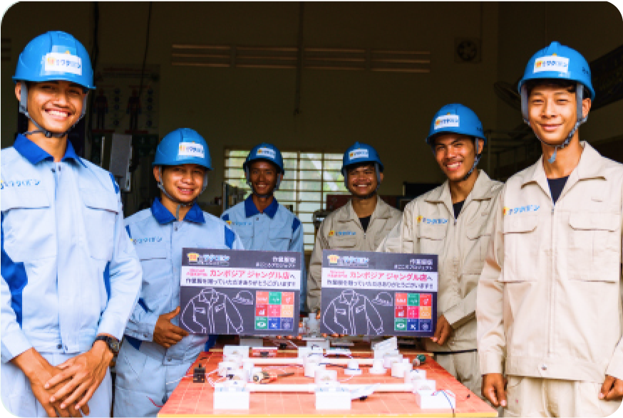 職業訓練校での制服着用風景1